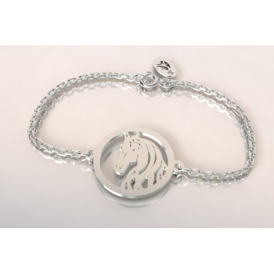 Bracelet de créateur en argent pour femme - Tête de cheval - Lyn&Or Bijoux