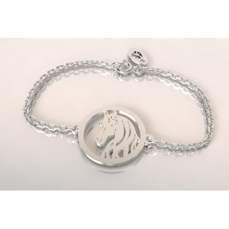 Bracelet de créateur en argent pour femme - Tête de cheval - Lyn&Or Bijoux Bracelet de créateur en argent pour femme - Tête de cheval - Lyn&Or Bijoux
