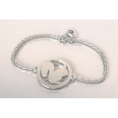 Bracelet de créateur en argent pour femme - Ecureuil - Lyn&Or Bijoux