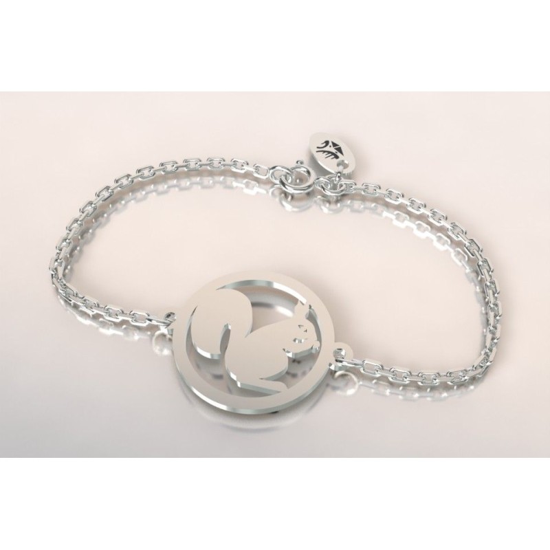 Bracelet de créateur en argent pour femme - Ecureuil - Lyn&Or Bijoux
