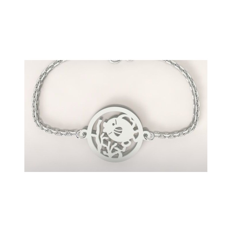 Bracelet en argent, pour femme - Poisson Corail - Lyn&Or Bijoux
