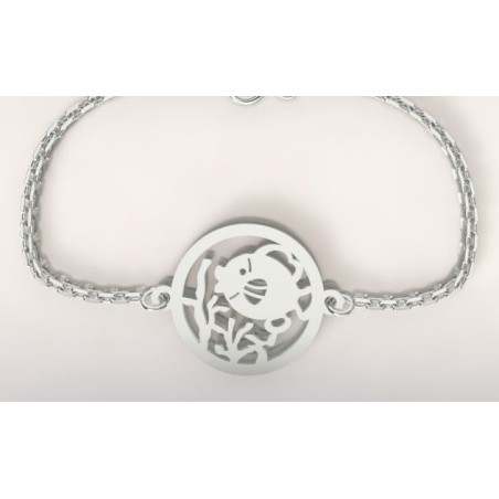 Bracelet en argent, pour femme - Poisson Corail - Lyn&Or Bijoux Bracelet en argent, pour femme - Poisson Corail - Lyn&Or Bijoux