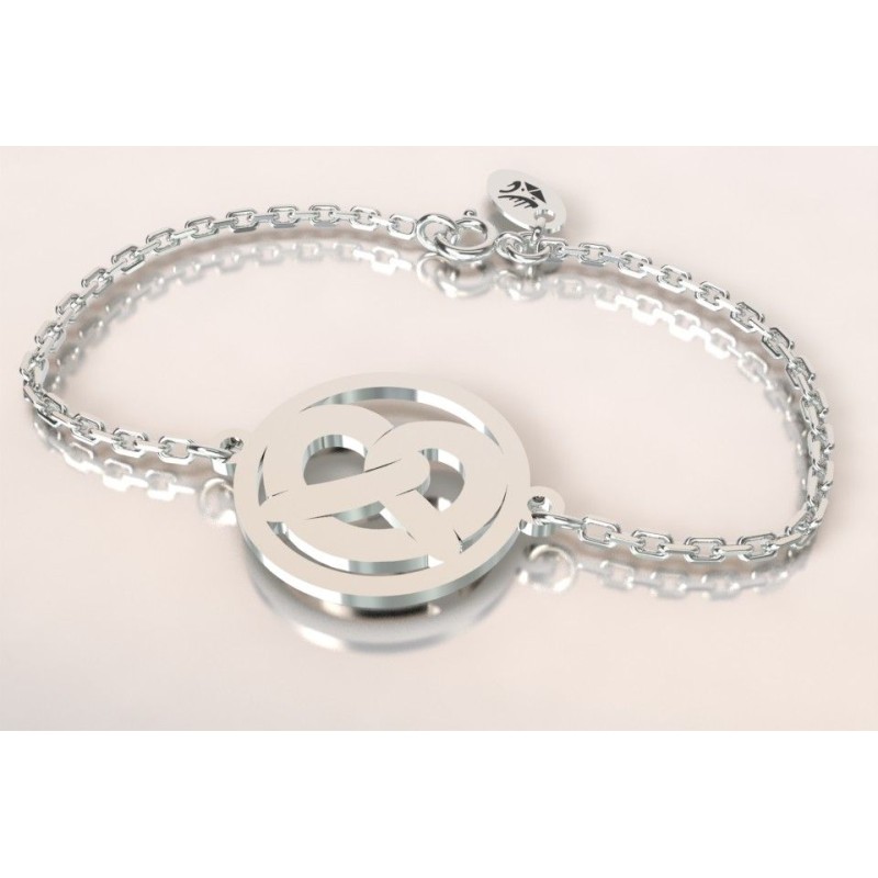 Bracelet créateur original Bretzel en argent 925 millièmes Bracelet créateur original Bretzel en argent 925 millièmes