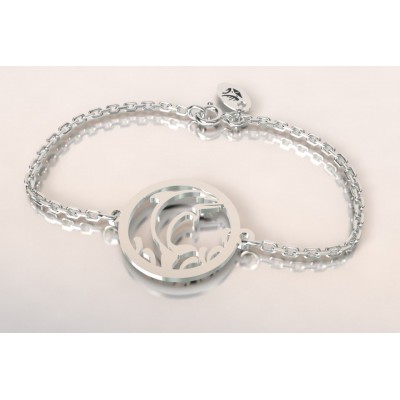 Bracelet de créateur en argent pour femme - Dauphin - Lyn&Or Bijoux