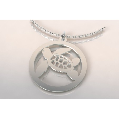 Collier de créateur en argent femme - Tortue - Lyn&Or Bijoux Collier de créateur en argent femme - Tortue - Lyn&Or Bijoux