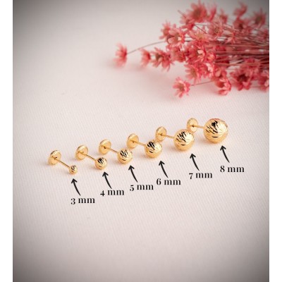 puces d'oreilles bapteme bébé en or