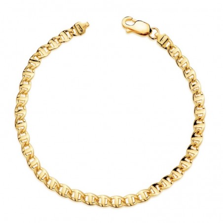 Bracelet Marina maille marine diamantée en or jaune 18 carats 4 mm – Lyn&Or Bijoux Bracelet Marina maille marine diamantée en or jaune 18 carats 4 mm – Lyn&Or Bijoux