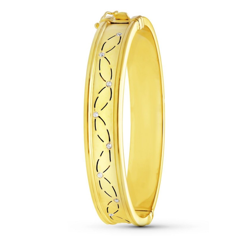 Bracelet Aurélia en or jaune 18 carats orné d’oxydes de zirconium