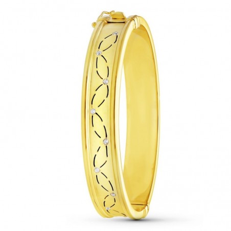 Bracelet Aurélia en or jaune 18 carats orné d’oxydes de zirconium