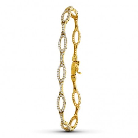 Bijou mariée bracelet or jaune fermoir crocodile luxe