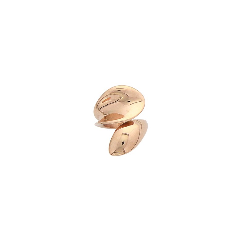 Grosse bague en acier doré rose 316L - Ambra