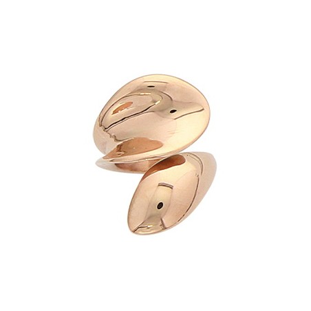 Grosse bague en acier doré rose 316L - Ambra