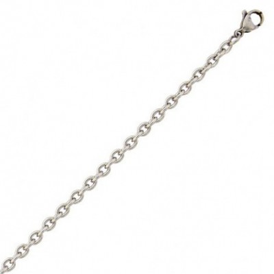 chaîne homme acier maille forçat 65 cm