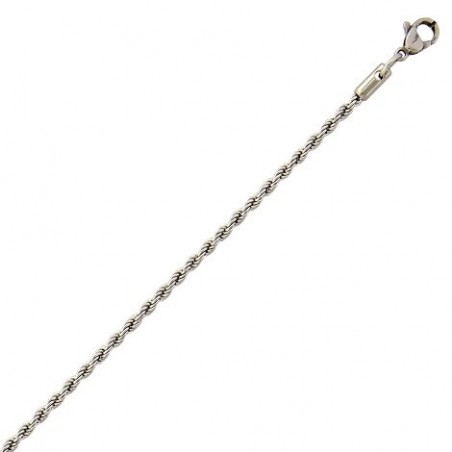 collier femme acier inoxydable 60 cm moderne
