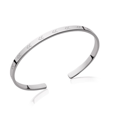 Bracelet jonc en argent rhodié pour femme - Ybela - Lyn&Or Bijoux