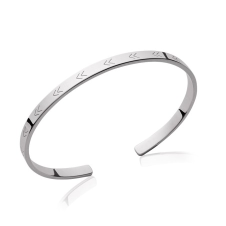 Bracelet jonc en argent rhodié pour femme - Ybela - Lyn&Or Bijoux