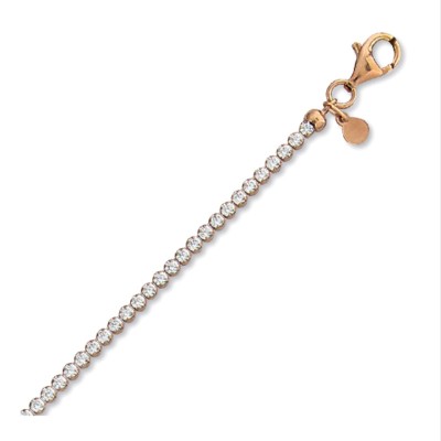 bracelet tennis argent rose 925 zircon femme