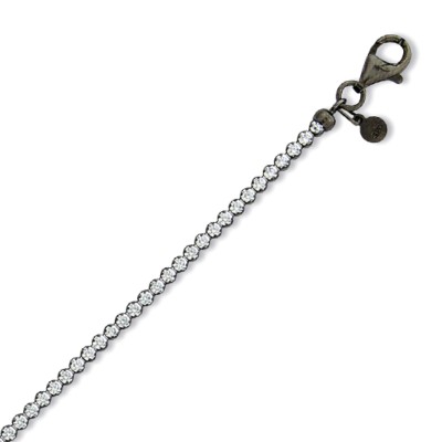 bracelet tennis argent noir 925 zircon femme