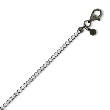 bracelet tennis argent noir 925 zircon femme