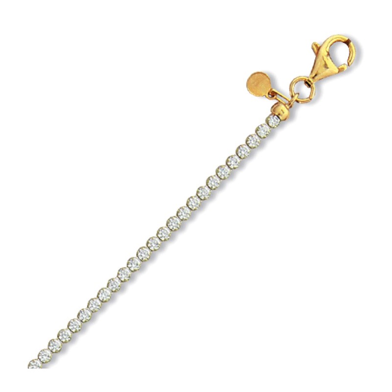 bracelet tennis argent doré 925 zircon femme
