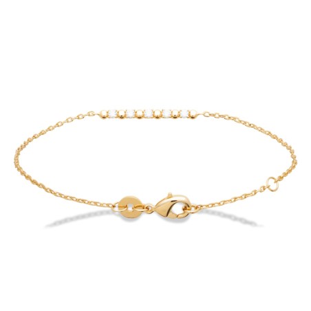 bracelet ligne zircons accumulation femme