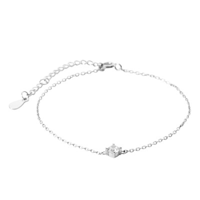 Bracelet zircon argent 925 fin femme - Sélia