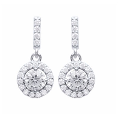 Boucles d'oreilles femme, argent & zircon - Eblouissement