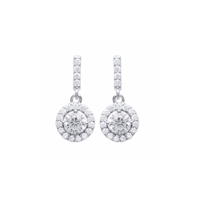 Boucles d'oreilles femme, argent & zircon - Eblouissement