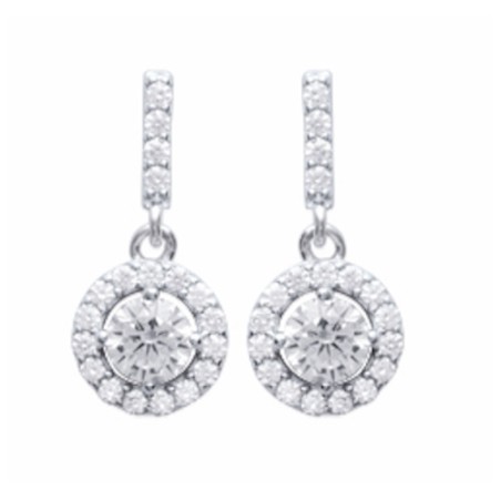Boucles d'oreilles femme, argent & zircon - Eblouissement