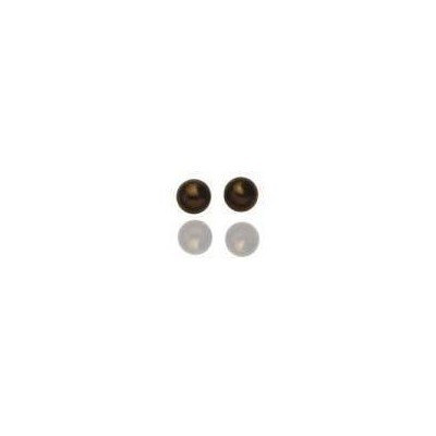 Boucles d'oreille femme, plaqué or et perles marrons - Chocolat - Lyn&Or Bijoux