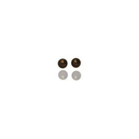 boucles d'oreilles femme, plaqué or et perles marrons - Chocolat - Lyn&Or Bijoux