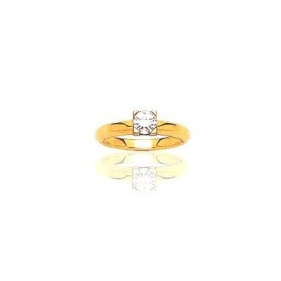 Bague en or 18 carats, diamant solitaire pour femme - Marilyne - Lyn&Or Bijoux