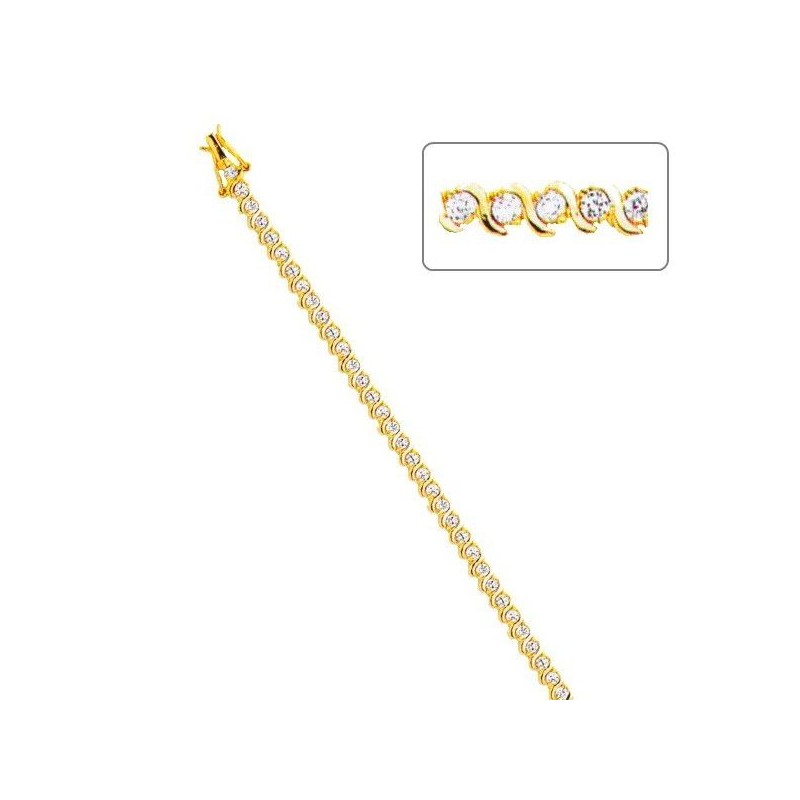 Bracelet gourmette fantaisie pour femme en plaqué or, Salsa Bracelet gourmette fantaisie pour femme en plaqué or, Salsa
