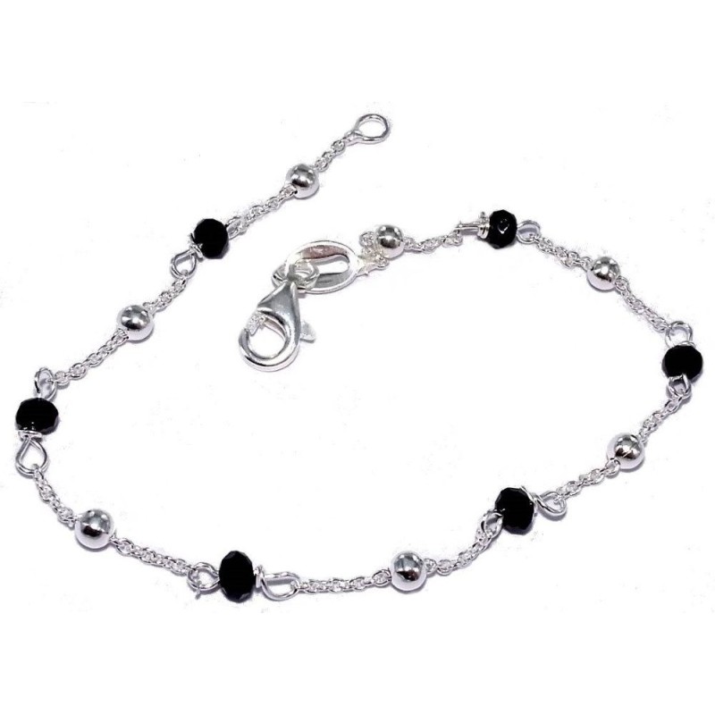 Gourmette de perles en argent 925 millièmes pour femme, Leïna Gourmette de perles en argent 925 millièmes pour femme, Leïna
