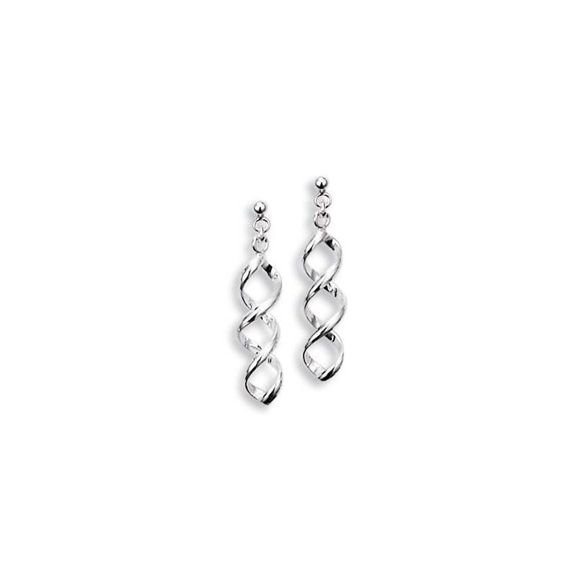 Boucles d'oreilles spirale en argent 925 millièmes pour femme, Tourbillon Boucles d'oreilles spirale en argent 925 millièmes pour femme, Tourbillon