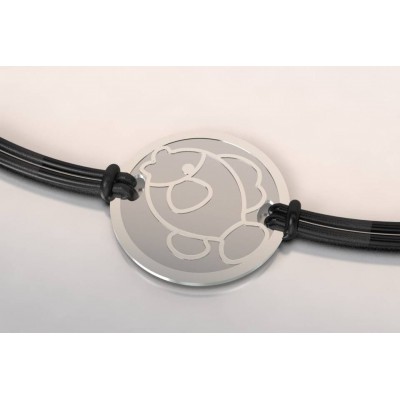 Bracelet créateur en acier et argent pour femme - Poisson - Lyn&Or Bijoux