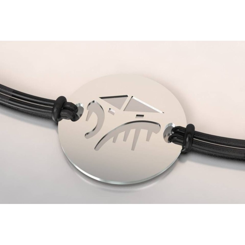 Bracelet créateur original Cabane acier, en argent 925 Bracelet créateur original Cabane acier, en argent 925