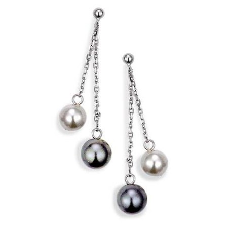 boucles d'oreilles pendantes avec perles pour femme - Femina - Lyn&Or Bijoux