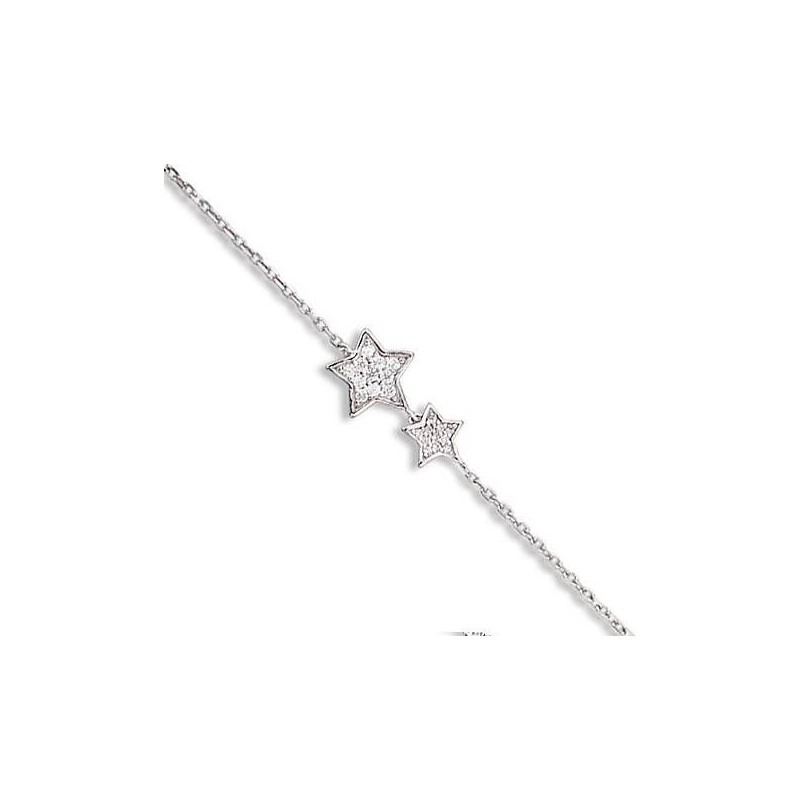 Gourmette fantaisie en argent 925 millièmes pour femme, Cassiopé Gourmette fantaisie en argent 925 millièmes pour femme, Cassiopé