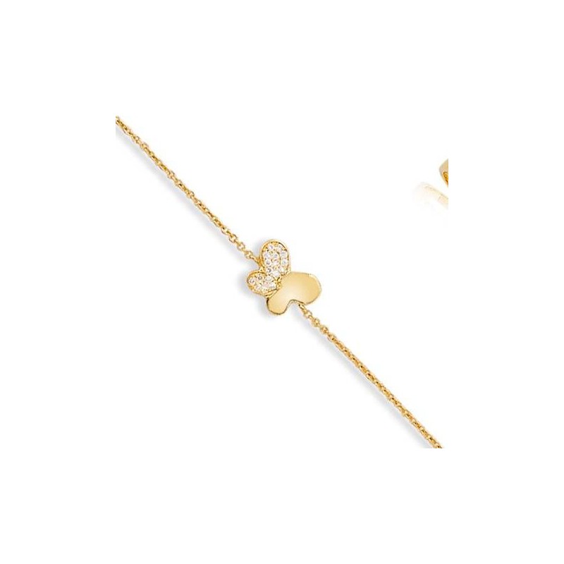 Gourmette en plaqué or pour femme, Golden Butterfly Gourmette en plaqué or pour femme, Golden Butterfly