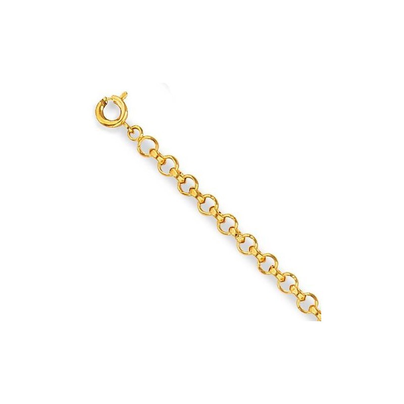 Bracelet femme en plaqué or, Maille Jaseron 3 mm - Lyn&Or Bijoux