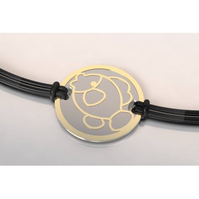 Bracelet de créateur en acier et or pour femme - Poisson - Lyn&Or Bijoux
