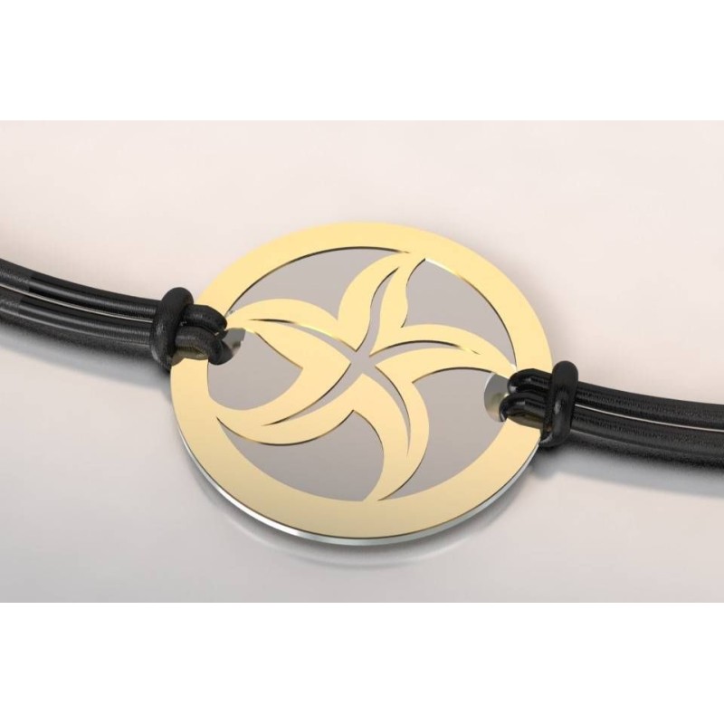 Bracelet créateur en acier et or pour femme - Etoile de mer - Lyn&Or Bijoux
