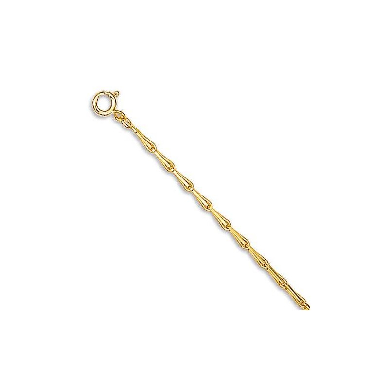 Chaîne en plaqué or 2 mm pour femme, Maille épi Chaîne en plaqué or 2 mm pour femme, Maille épi