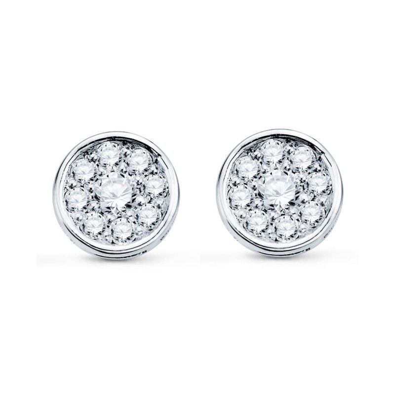 Boucles d'oreille or blanc 18 carats, Olympe Boucles d'oreille or blanc 18 carats, Olympe