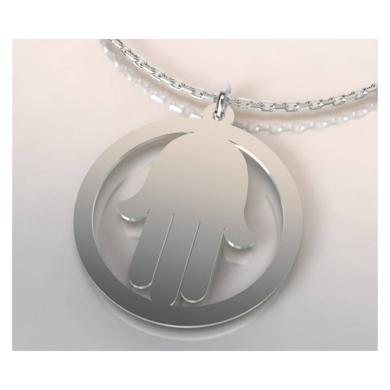 Collier créateur original Main en argent 925 millièmes Collier créateur original Main en argent 925 millièmes