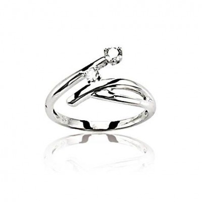 Bague en or blanc 18 carats, diamant pour femme - Florianne - Lyn&Or Bijoux