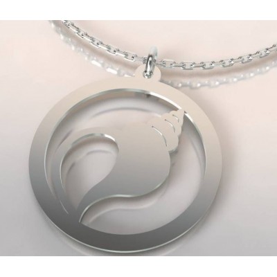 Collier de créateur en argent pour femme - Coquillage - Lyn&Or Bijoux