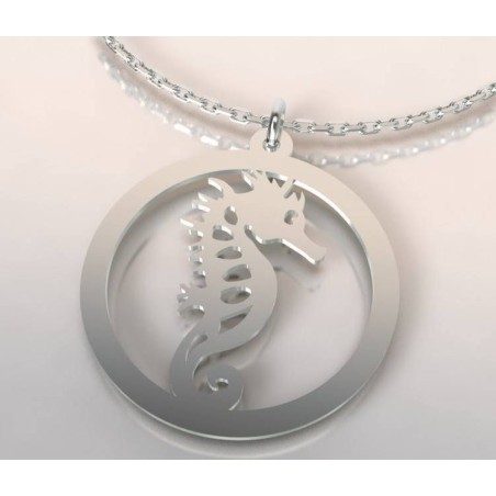 Collier de créateur en argent pour femme - Hippocampe - Lyn&Or Bijoux Collier de créateur en argent pour femme - Hippocampe - Lyn&Or Bijoux