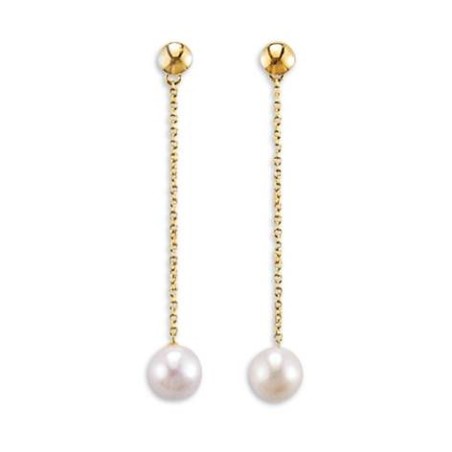 boucles d'oreilles or, perle d'eau douce pour femme - Discrétion - Lyn&Or Bijoux